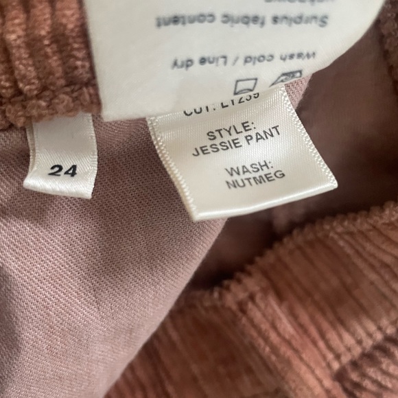 Reformation Jessie Pant in Chestnut Corduroy - Picture 7 of 8